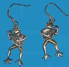Sterling Silver Frog Earrings Aria Collection Music Guitar Playing  Whimsical