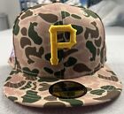 NEW ERA 59Fifty Pittsburgh Pirates Fitted Hat Duck Camo 76th WS Side Patch 7 1/8