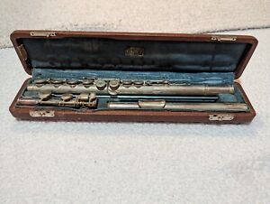New ListingOld Vintage Antique Silver Plated Cadet Flute By Cundy-Bettoney Co. Model 100