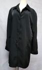 London Fog Womens Trench Coat Black Large Regular Double Breasted Button Down