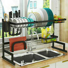 65 CM Over Sink Dish Drying Rack Stainless Steel Kitchen Cutlery Shelf Holders