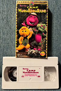 BARNEY ~ BARNEY CAMP WANNARUNNAROUND ~ VHS, 1997