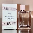 BURBERRY HER Eau De Parfum For Women MINI Splash Dabber .16oz, 5ml New with Box