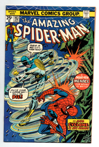 Amazing Spider-Man #143 - 1st Cyclone - KEY - MVS - 1975 - VF+