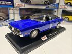 1969  Dodge Charger R/T - Blue. 1/18 Scale Maisto Diecast Model - New In Box