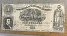 1861 Confederate States of America $10 Dollar note Civil War Currency Lot#106
