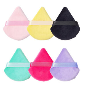 Velvet Triangle Loose Powder Puff Face Makeup Applicator Soft Sponge Puffs