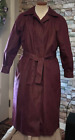 London Fog Women's Red Floral Trench Coat ,Zip Out Liner and Belt Size 6P VTG