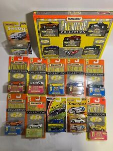 Large Lot 16 Matchbox Super fast and Premiere Collection Die Cast Cars New 90s