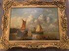 New ListingSmall Ships Sailing in the Ocean Oil Painting With Beautiful Frame