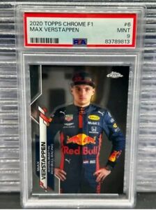 2020 Topps Chrome F1 Max Verstappen Base Card #6 PSA 9 Red Bull Racing Formula 1