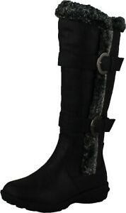 FOREVER AURA-43 Womens Double Straps Knee High Boots Winter Boots