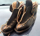 Vintage Golden Kastinger Black Leather Nordic Alpine Ski Boots Size Men's 8.5