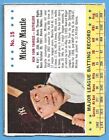 1963 JELLO BASEBALL #15 MICKEY MANTLE