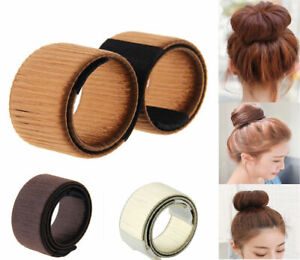 French Hair Bun Magic Bands Twist Easy Snap Tool Former DIY Styling Donut Maker