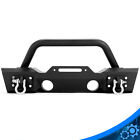 Stubby Front Bumper W/ Winch Plate & Fog Light Hole For 2007-18 Jeep Wrangler JK (For: More than one vehicle)