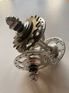 New ListingCampagnolo Record High Flange Track Hubs 36 hole with cog and lock ring