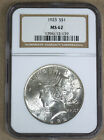 1923 PEACE SILVER DOLLAR NGC MS62 112139