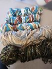 Lot Of Misc Yarn 5 Skeins Camo, Browns, Blues  RED HEART YARN