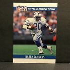 1990 Pro Set Football Card Barry Sanders  #1 With ERROR front and back Sku156B