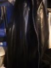 🪅💊 Vintage 90s/Y2K Rave Faux Leather Black Trench Coat. Size Medium