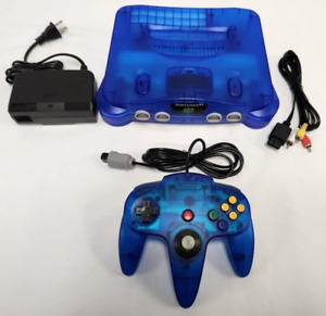 N64 Vintage 90s Funtastic Translucent BLUE Nintendo-64 Gaming Console System A
