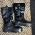 UGG Women’s Raincloud Tall Waterproof Rubber Lined Rain Boots, Black Size 9 NEW