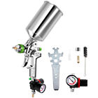 2.5mm HVLP Gravity Feed SPRAY GUN Kit w/Regulator Auto Paint Primer Metal Flake