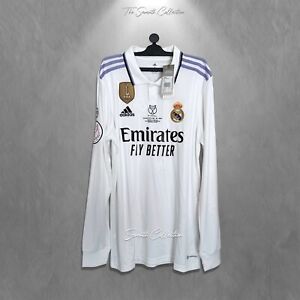 Real Madrid 2022/23 Official Home Shirt Carvajal Copa del Rey Long Sleeve Jersey
