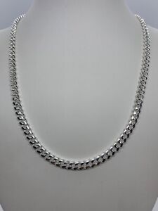 925 Sterling Silver Solid 6mm Miami Cuban Link Chains MEN'S WOME’S size 18”-30