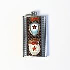 Vintage USSR flask Soviet emblem military badges stainless steel retro new gift