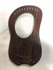 Musical Instruments Lyre Harp 10 String Solid Wood Handmade Carved with Tuning W