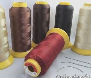 JUMBO WEAVING THREAD w/3 Pcs Hair WEAVE NEEDLE for WEFT HAIR Extensions/Wig. USA