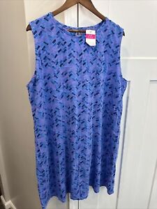 FRESH PRODUCE WOMENS Sun Dress Purple Cotton Jersey Tank Dress $79 NWT 2XL