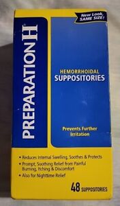 Preparation H Hemorrhoidal Suppositories (48 Suppositories) -exp: 1/25