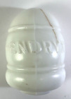 Vintage Hendryx Bird Water Seed Feeder Embossed  Milk Glass