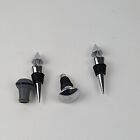 3 Chrome Wine Bottle Stoppers and 1 other Stopper Lot of 4 total