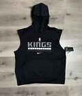 New ListingNike Sacramento Kings Authentic Player Issue Practice Hoodie NBA Sz L Black