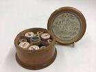 Antique Mauchline Ware Wooden Sewing Spool Box ONOKO FALLS PA ADVERTISING