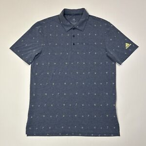 Adidas Golf Shirt Adult Small Blue Primegreen AOP Polo Short Sleeve Logo Mens