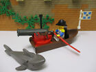 (B13/9) LEGO Blue Rock With Gunboat And Shark 6276 6245 6277 6285 6286 Sammlung