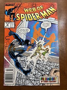 Web Of Spiderman 36-1st Tombstone, Newsstand!