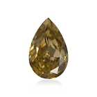 0.38 Carat Fancy Deep Brownish Greenish Yellow Natural Diamond Loose Pear Shape
