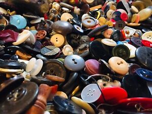 10oz Lots of Mixed Antique & Vintage Buttons of All Types for Sewing and Crafts