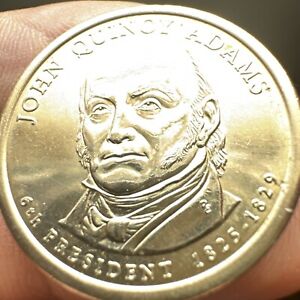 2008 D John Quincy Adams Presidential Dollar Coin $1