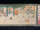 Collect Scroll Painting Life Scenes of Ancient Chinese Royal palace Rosewood box