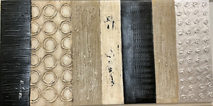 New ListingUNSTRETCHED neutral, sand, beige and silver textured abstract painting 24 x 48
