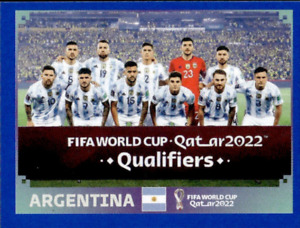 Panini 2022 FIFA World Cup Qatar Argentina Blue Parallel Sticker Messi ARG1