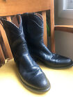 TECOVAS The Nash Lizard Roper Boots Western Cowboy Midnight Black Men Size 10.5D