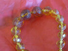 1950s 1 STRAND Czech AB CRYSTAL Faceted Graduated Amber Bead 20 INCH NECKLACE